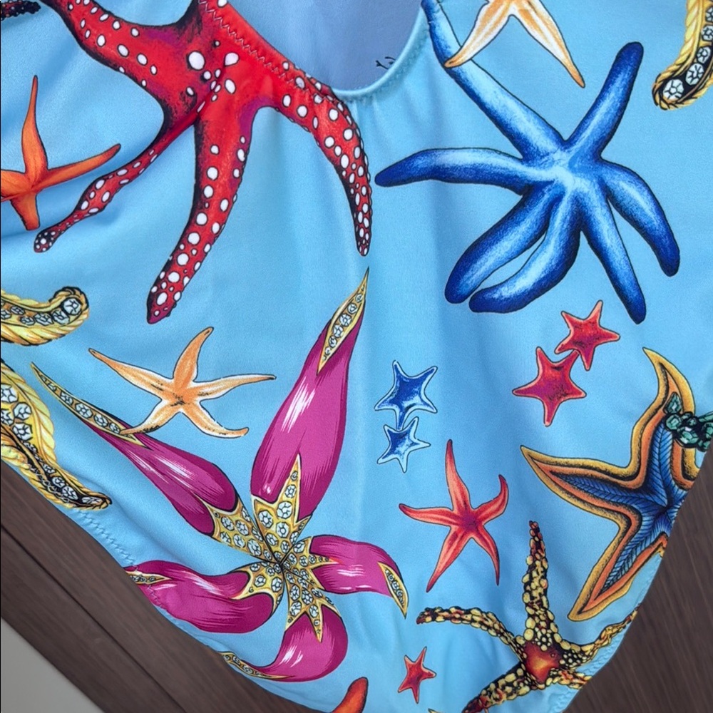 Versace BAROCCO JOCKSTRAP Trésor de la Mer Print One-Piece Swimsuit - Picture 12 of 16